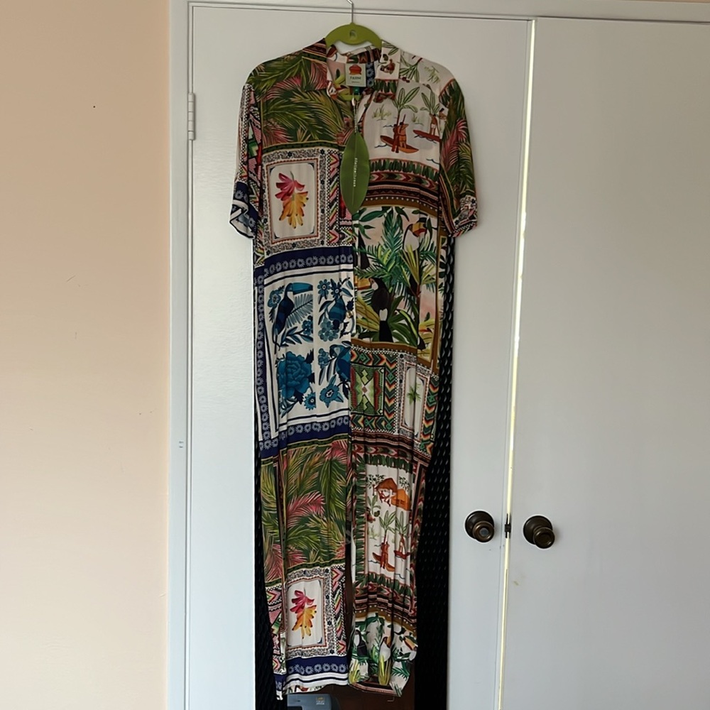 Farm Rio Mixed Scarf Patchwork Jumpsuit - Picture 4 of 10